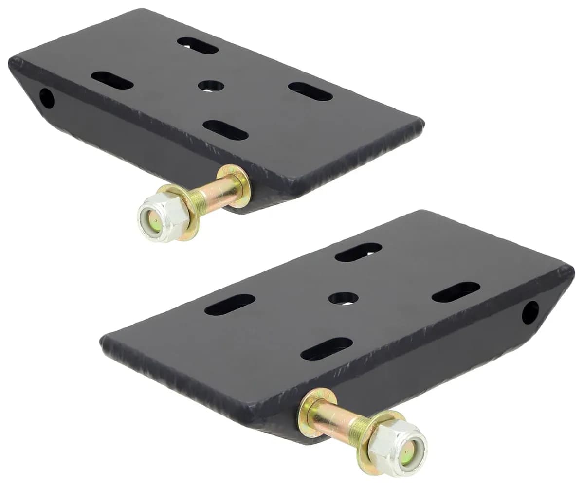 HD Leaf Spring Plates For Use w/2 1/2 Inch Springs 76-86 CJ 87-95 Wrangler YJ Front Or Rear Includes Replaceable Shock Mounts Pair RockJock 4x4