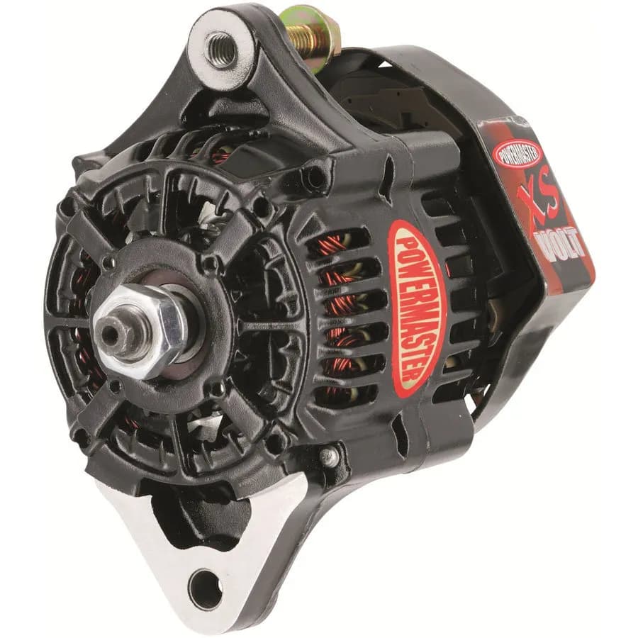 XS Volt™ Racing Alternator; 93mm; Denso Style; Circle Track; 75 Amp; 7 Idle; w/o Pulley; Black;