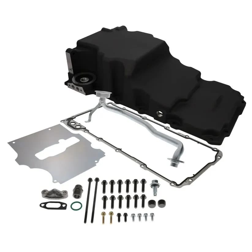 LS Low Profile Retrofit Black Oil Pan