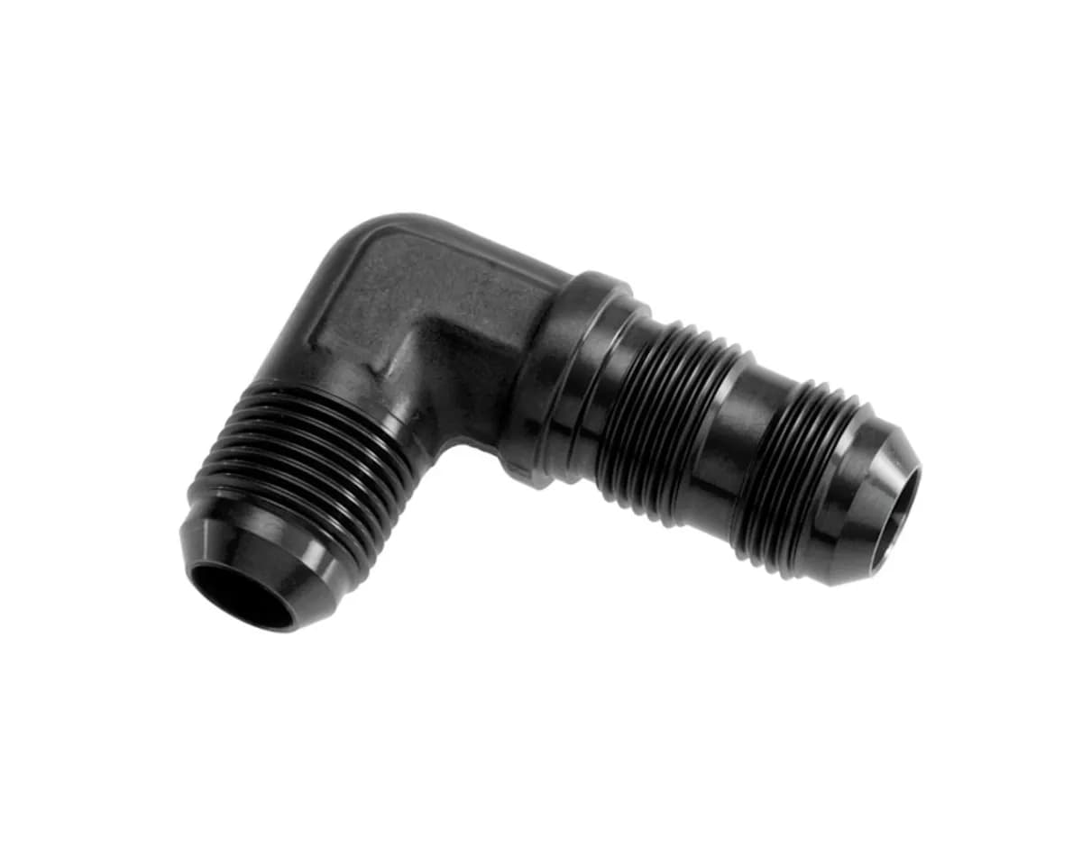 08 90 Degree Male An/Jic Bulkhead Adapter Black