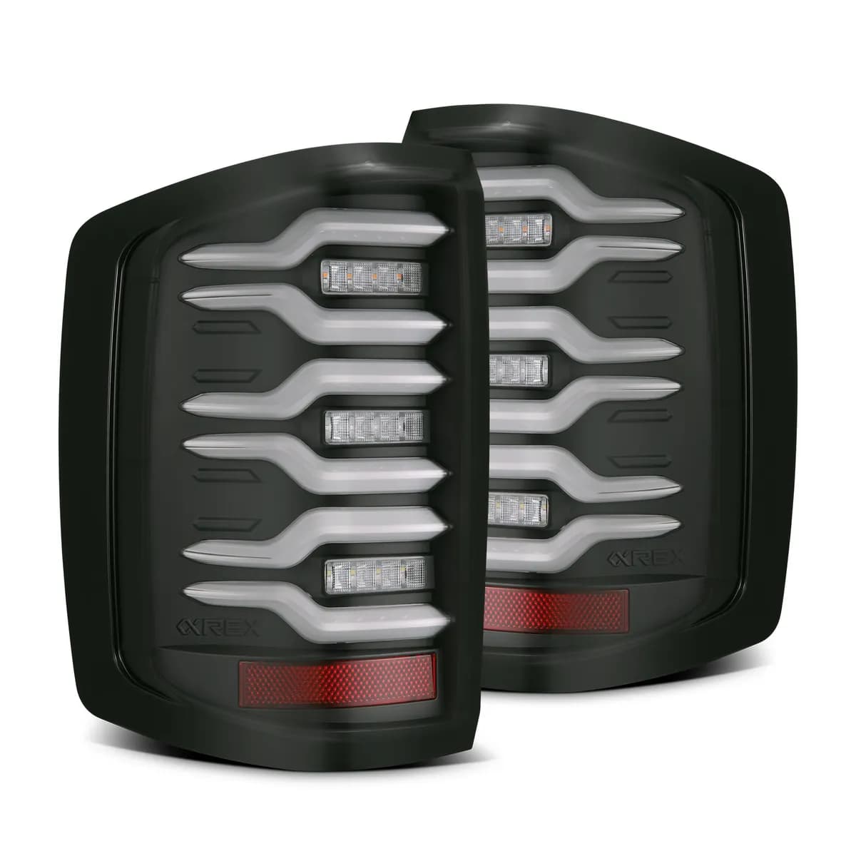 1418 Silv 1500/1519 Silv 2500/3500hd/1519 Sierra 3500hd Luxxseries LED Tail Lights Blk