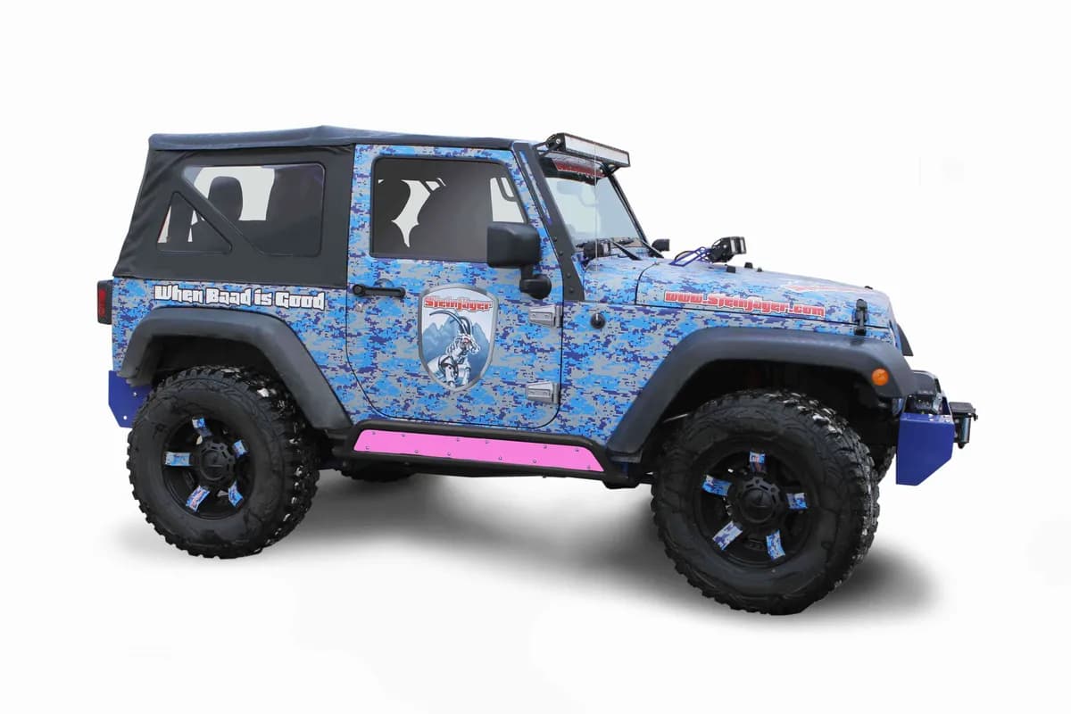 Steinjäger Armor Wrangler JK 2007-2018 Rock Sliders Frame for 2 Door Models Black