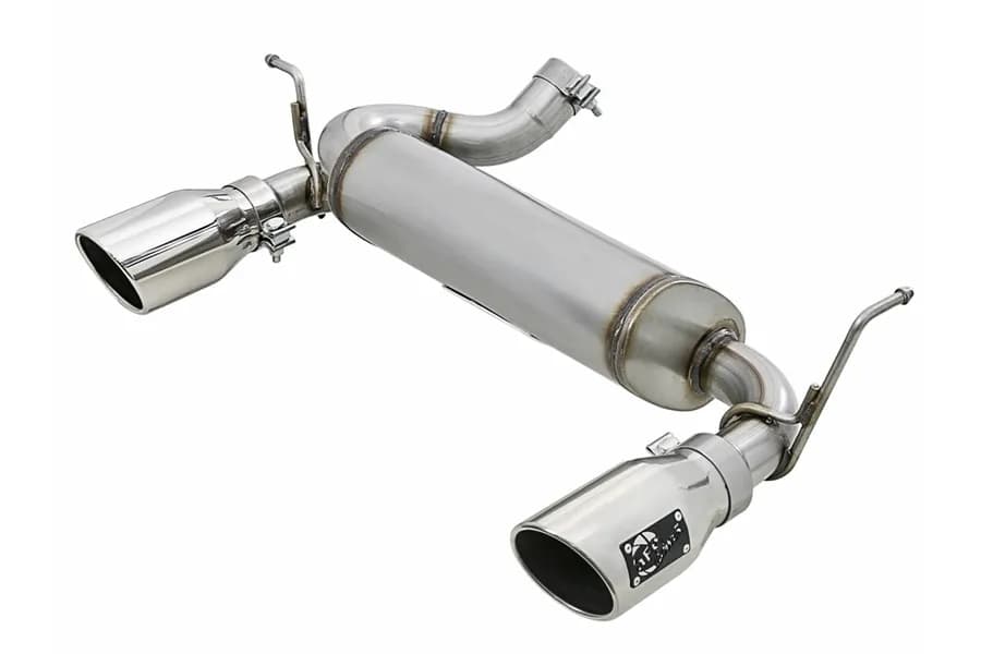 Rebel Series 2.5in 409 Stainless Steel Axleback Exhaust System w/ Polished Tips