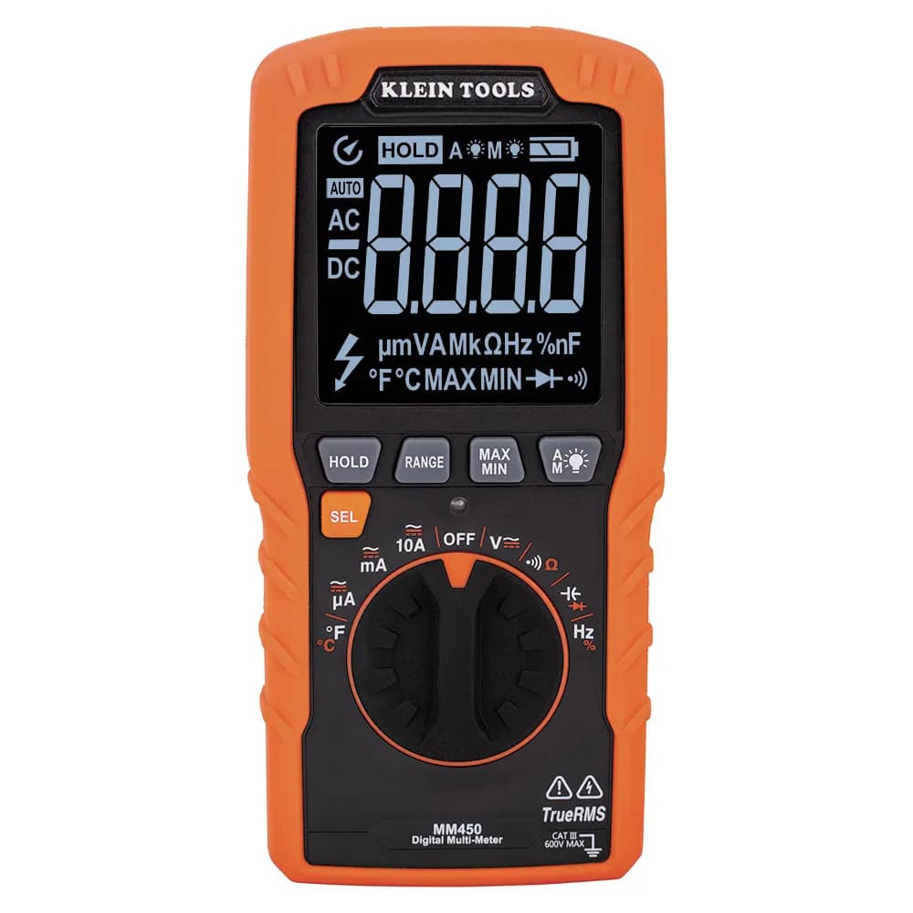 Slim Digital Multimeter Trms Autoranging 600v Temp