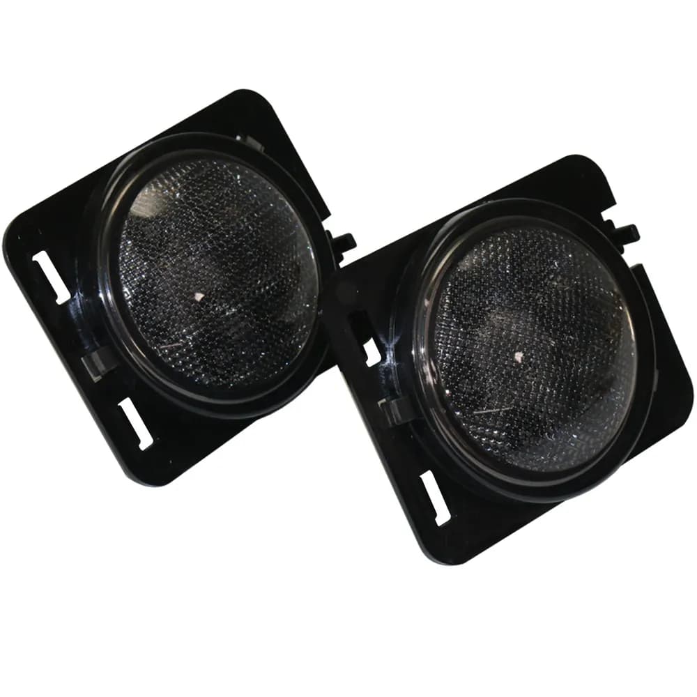 2007-2017 Jeep Wrangler AMBER color Front Side Marker LEDs with black smoked lens (Pair) 4-Watt 80 Lumens
