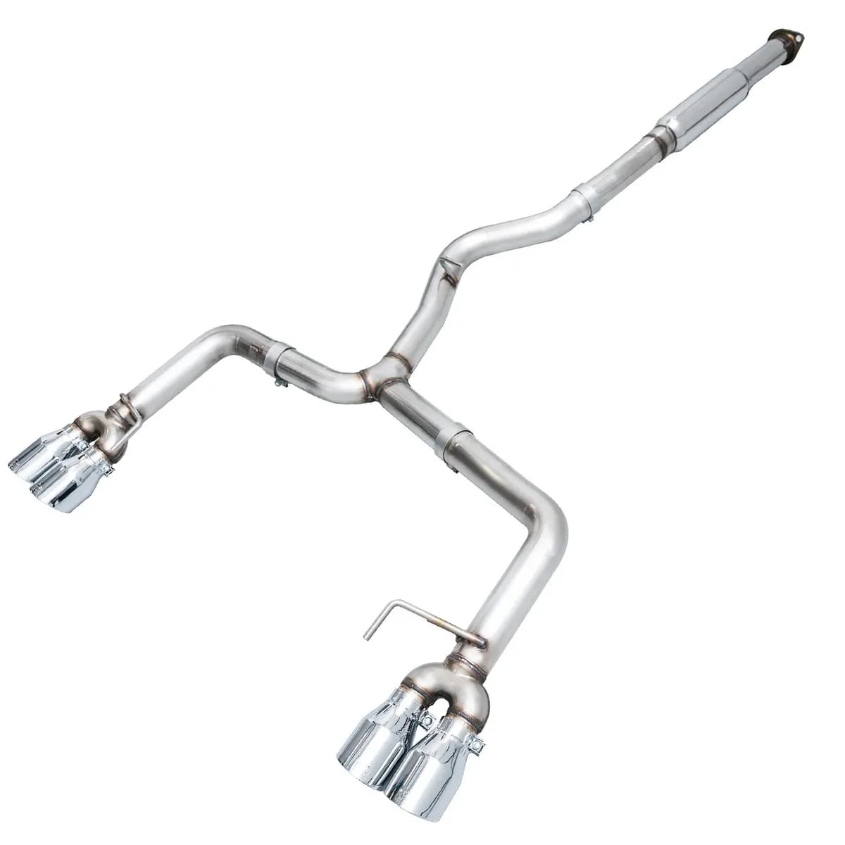 Awe Track Edition Exhaust For va / gv Wrx / Sti Sedan - Chrome Silver Quad Tips (102mm)