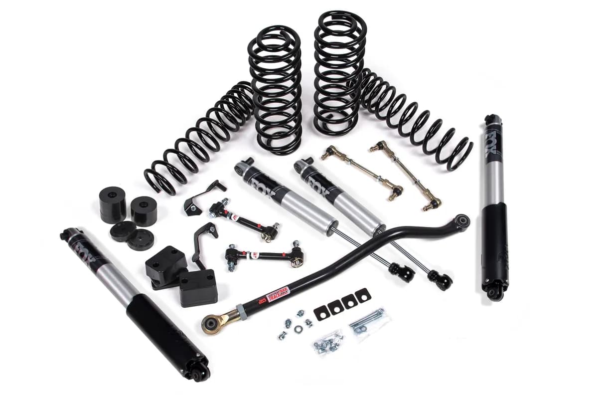 2018-2024 Jeep Wrangler JL J-Venture 3 Inch Lift Kit 2 Door w/Fox Adventure Series Shocks Standard Rate Coils JSPEC
