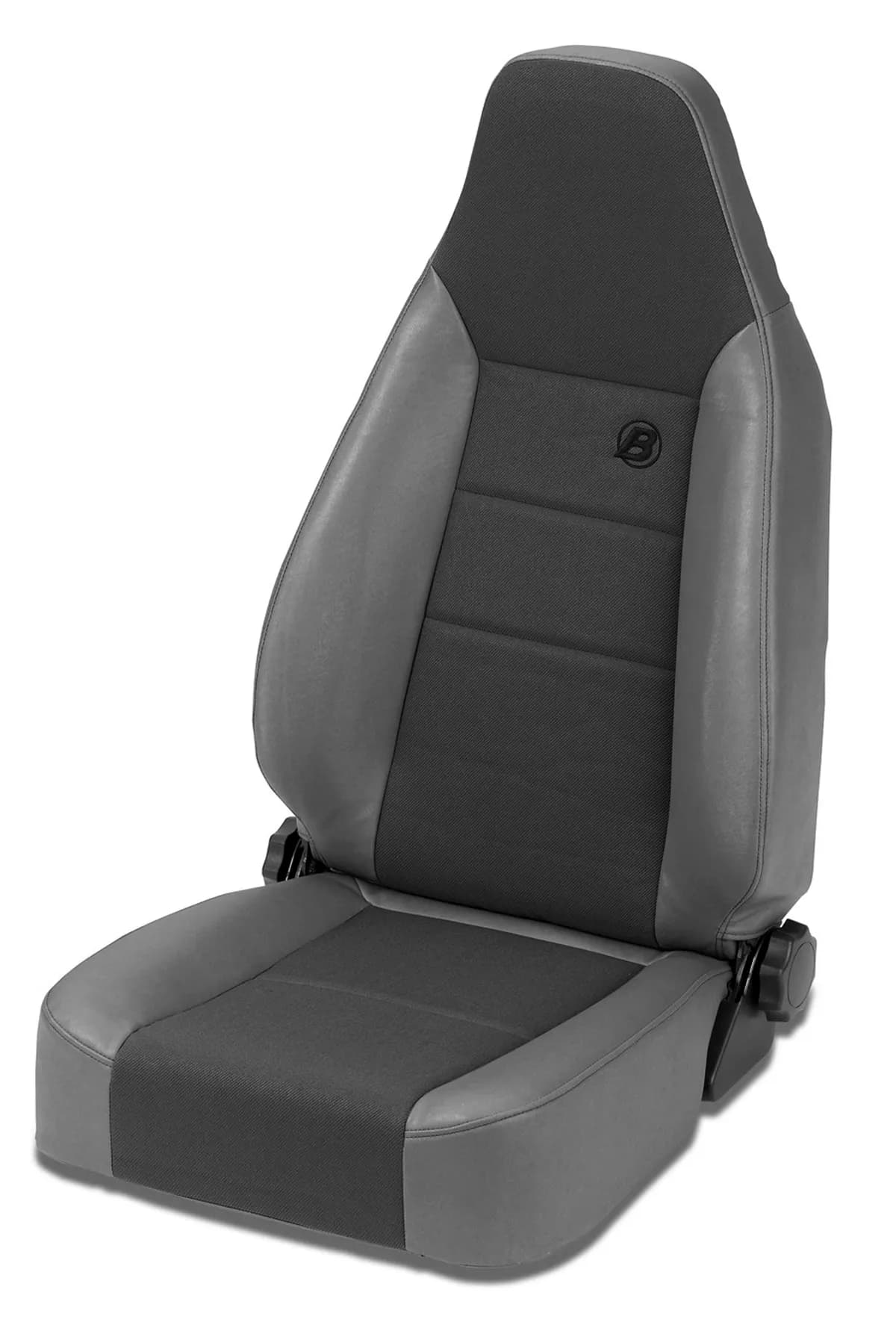 Charcoal/Gray Trailmax II Seats Trailmax II Sport Seat, Front, center fabric insert Jeep 76-06 CJ7 & Wrangler; 97-02 req. Adapter 51256; 03-06 req. Adapter 51245 Drvr/51248 Psngr