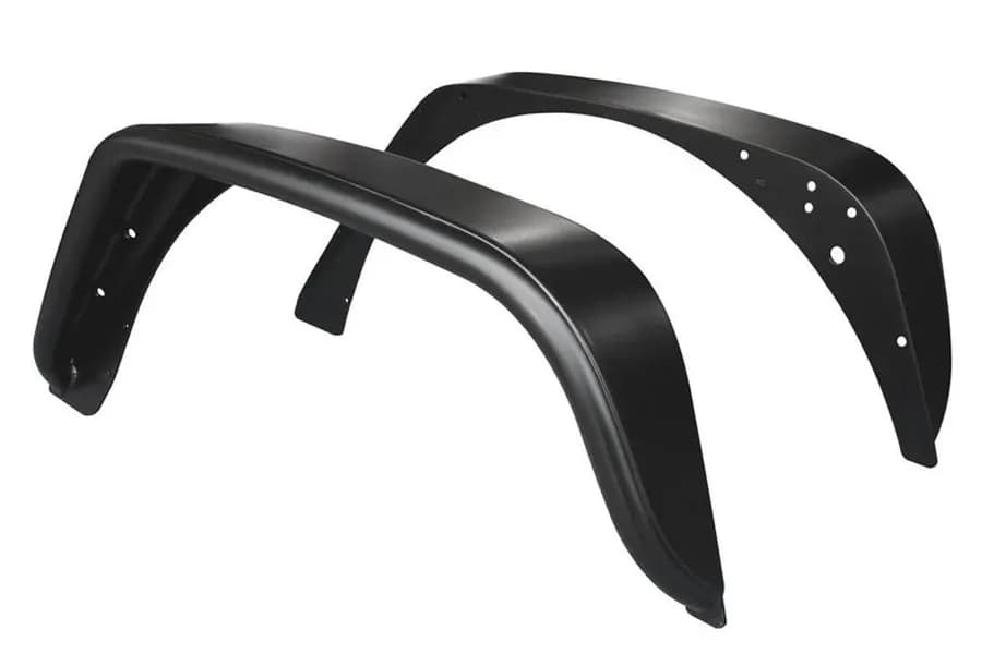 18c Jeep Wrangler JL Rear Steel Black Crusher Fenders