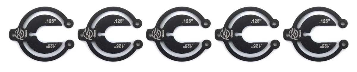 Alum Packer 14mm 1/8in Thick - 5 Pack