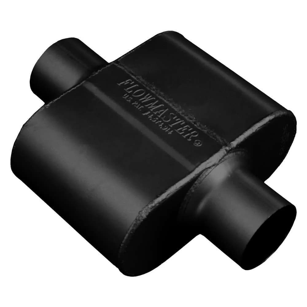 10 Series Delta Force Race Muffler 3.00in IN (C) / OUT (C): ea 16 Gauge Aluminized Steel
