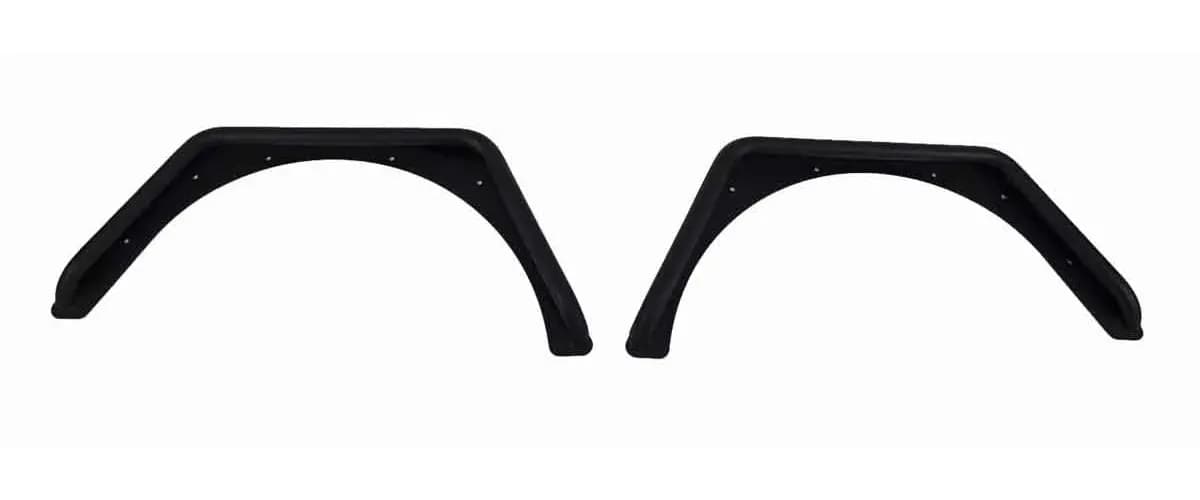 Jeep TJ Tube Fenders Rear 3 Inch Flare 97-06 Wrangler TJ Steel Black Textured Powdercoat Fishbone Offroad