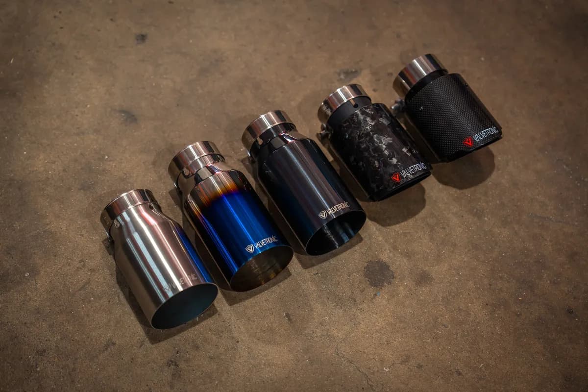 Valvetronic Designs Exhaust Tips (SINGLES) - 2.5 / 63MM / Single Wall Brushed Steel