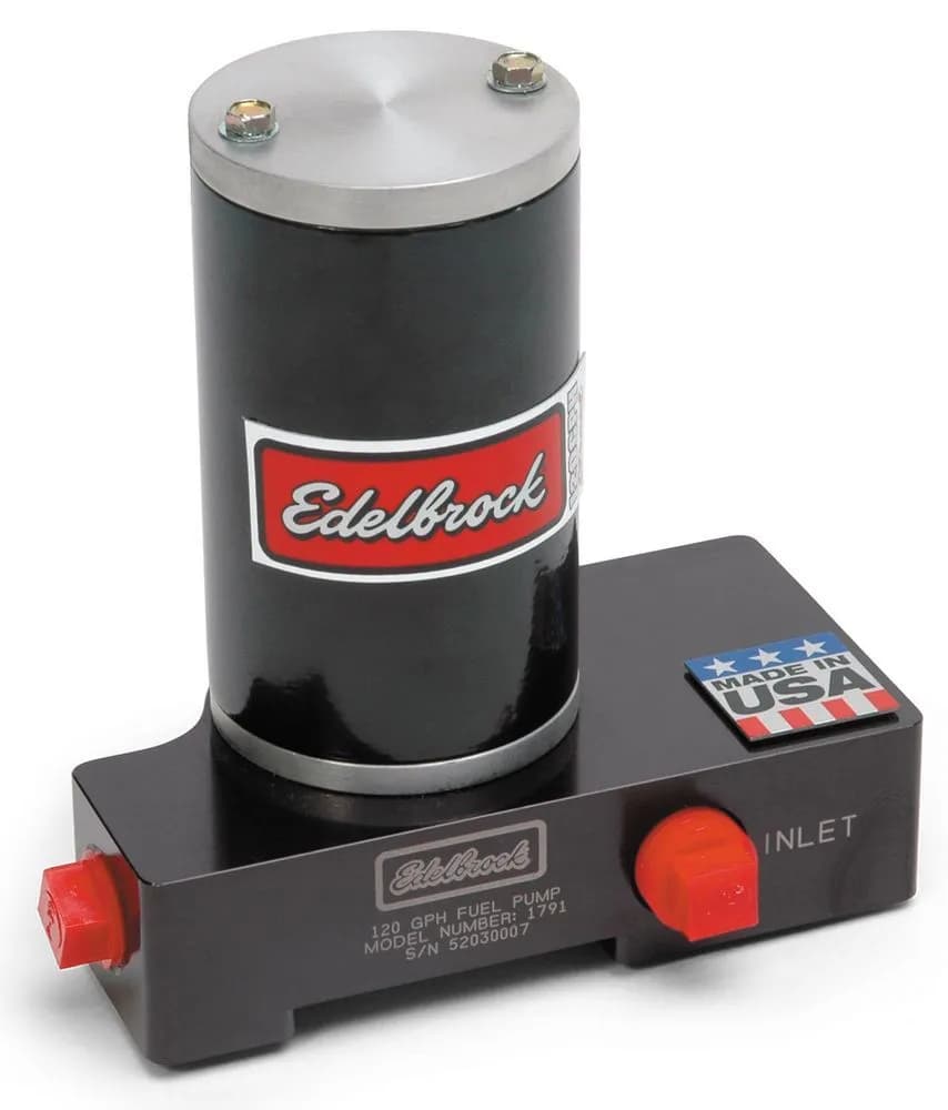 Edelbrock 1791 Quiet-Floââ€žÂ¢ In-Line Black Electric Fuel Pump - 120 GPH