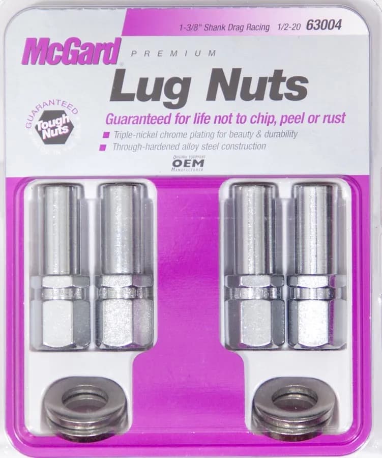 Hex Lug Nut 1/220 Drag Racing Ctr Washer Xlng 1.365 in Shk 13/16 Hex 2.475