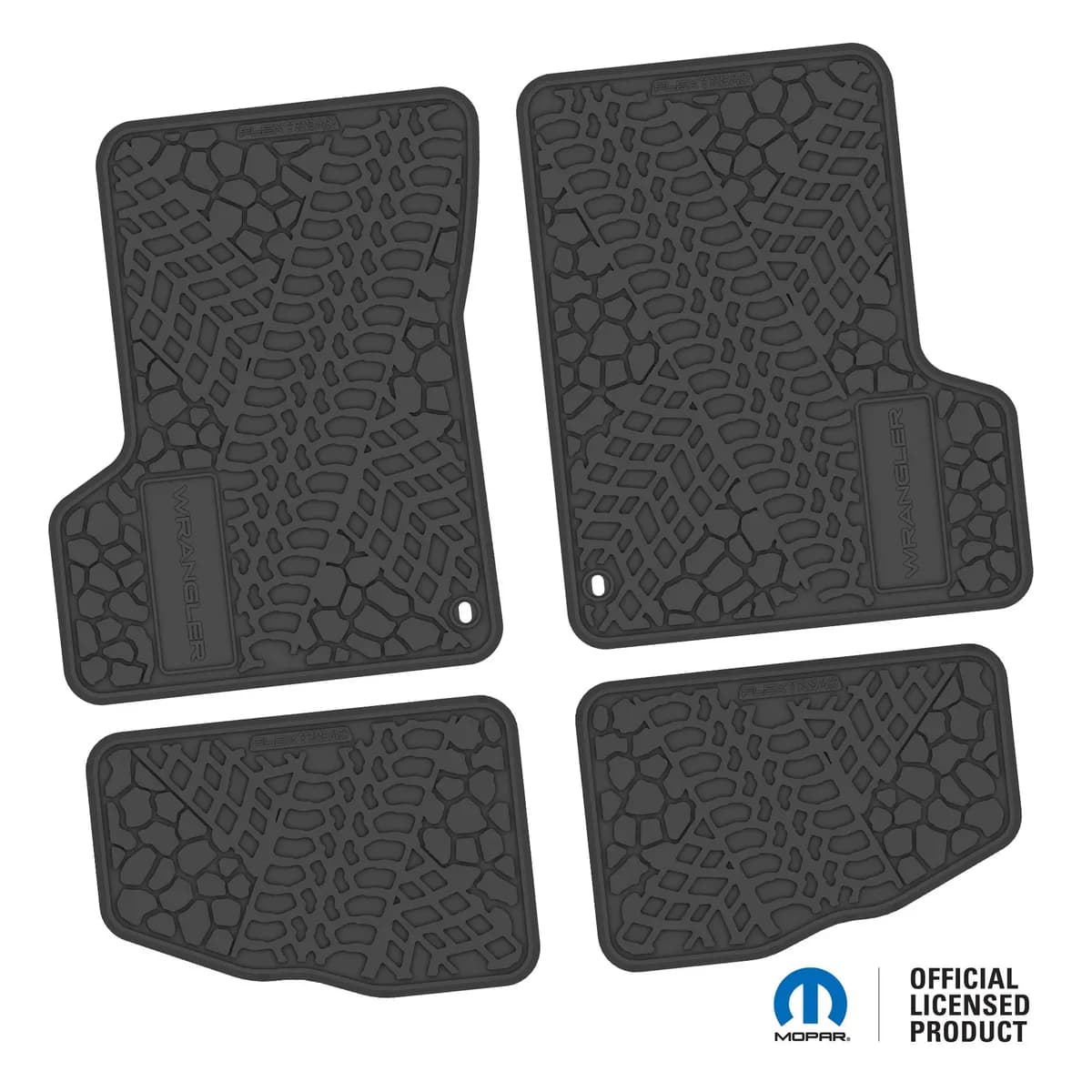 Ngtt44046948- 97-06 Jeep Tj/Lj 2DR Front And Rear- Tire Tread/Scorched Earth Scene w/ Wrangler Insert - Black w/ White Insert
