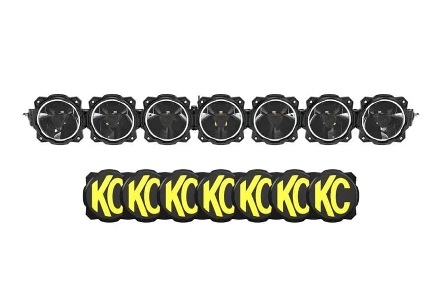 KC HiLiTES 91420 Gravity® Titan™ LED - 7-Light 45 Light Bar w/Threaded Bumpstop