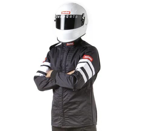 Multi Layer Racing Driver Fire Suit Jacket; Sfi 3.2a/ 5 ; Black Large