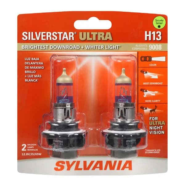 Sylvania H13 Silver Star Ultra Headlight Bulb Pair