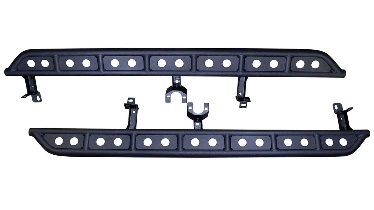 20c Gladiator Step Sliders Black Textured Powder Coat 0.120in Steel