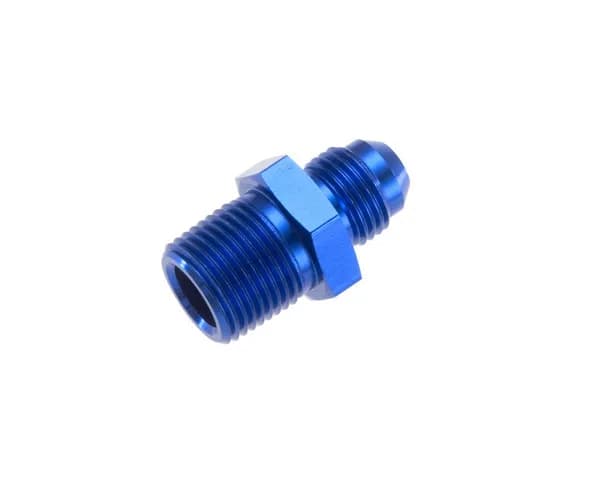 12 Straight Male Adapter to 16 (1) Npt Male Blue