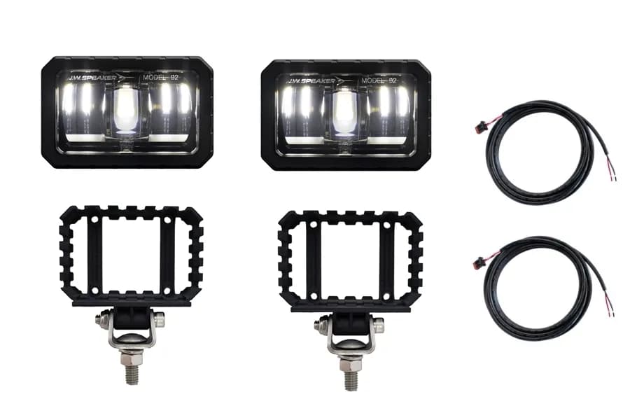 J.W Speaker 12V LED Fog Light - 2 Light Kit with Mount Wire Harness 0530293
