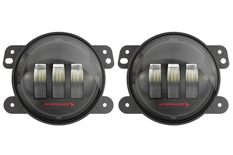 0718 Wrangler 12v Sae/Ece LED Fog Light W/Black Inner Bezel 2 Light Kit