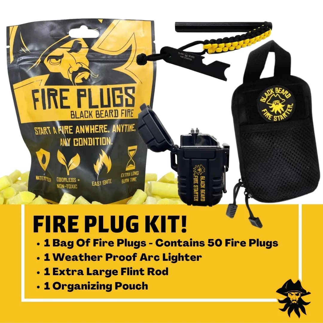 Black Beard Fire Plug Kit | Fire Starter Kit - Single Kit