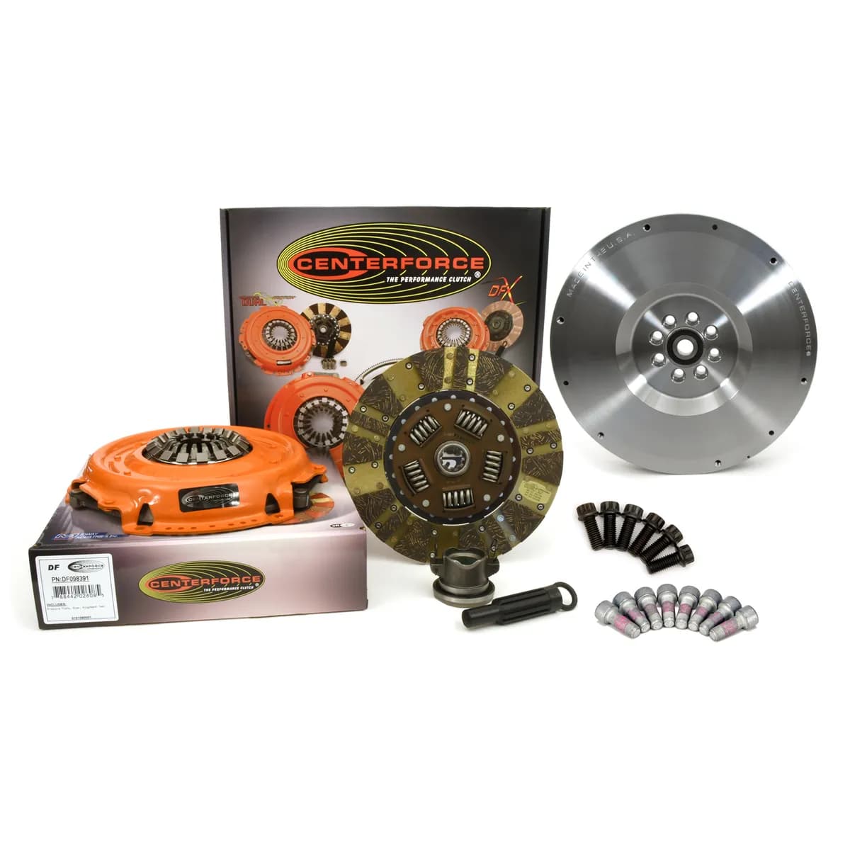 Centerforce Dual Friction ?, High Performance Clutch and Flywheel Kit, 83.60 lbs, 146 Tooth Gear, 0 in/oz Internally Balanced, 8 Bolt Crank, 563 ft/lbs Capacity, 10.4in Dia., 10-Spline, Fits Jeep Wrangler 3.8L