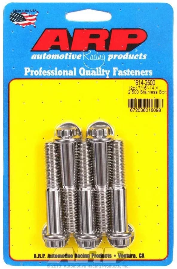 7/1614 x 2.500 12pt 1/2 Wrenching ss Bolts