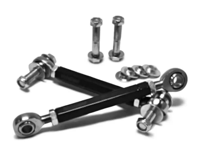 Steinjäger Without Drop Clevises Sway Bar End Links M12 x 1.75 183mm Long Steel Housing, PTFE Race Heims Powder Coated Steel Tubes