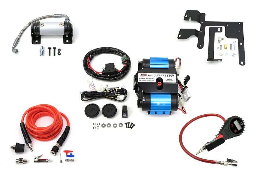ARB Twin Air Compressor, Grimm Mount, Tire Pump Kit and Manifold Package - JK