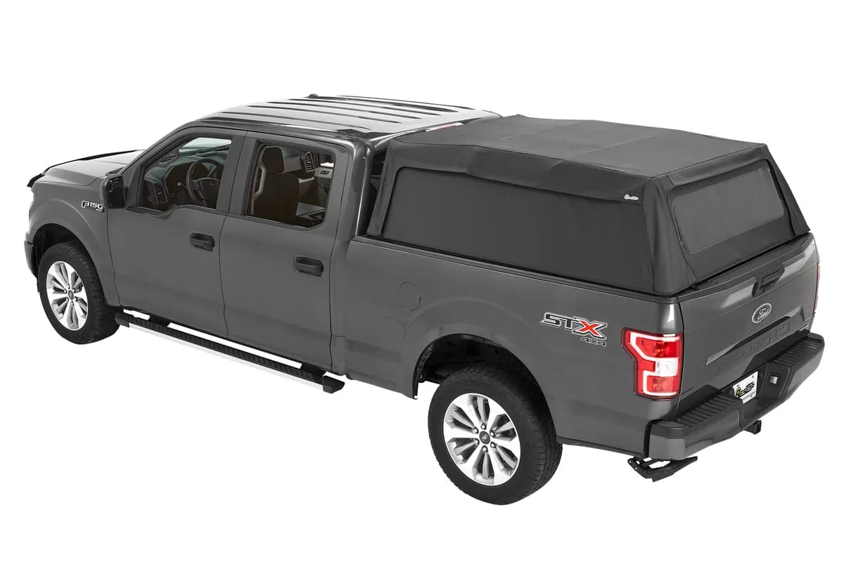 Supertop Truck Bed Cap 2 For Ford 2015-2024 F-150 5.5 Foot Black Diamond PVC Coated Sailcloth No Drill Bestop