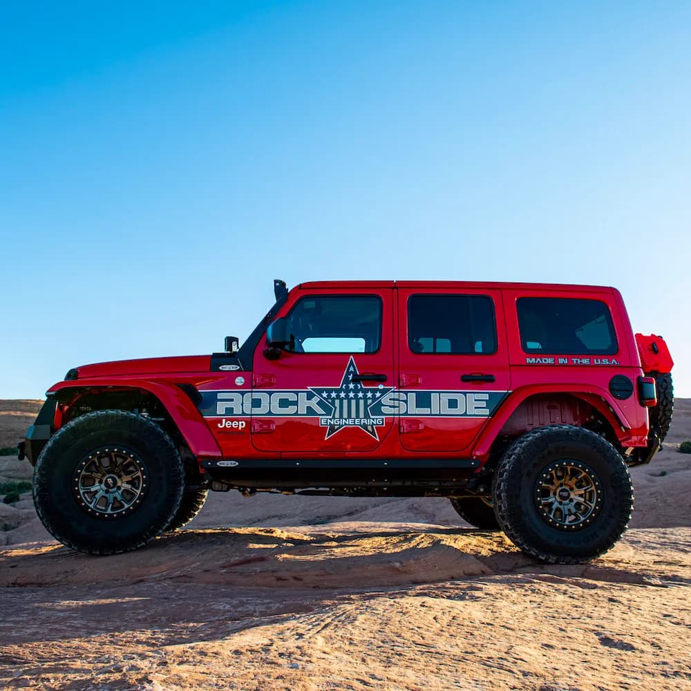 Jeep JL Side Step Sliders For 2024 Wrangler JL 4 Door Models Passenger Side Sub Part Rock Slide Engineering