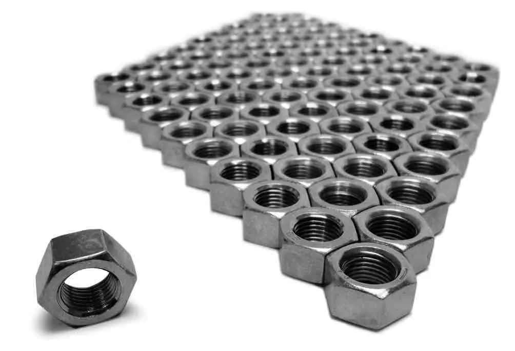 Steinjäger Nuts Bulk Full Fasteners, Bulk 1/4-28 LH 100 Pack Grade 2 Plated Zinc Yellow