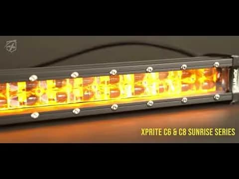 Single Row LED Light Bar with Amber Backlight | Sunrise Series