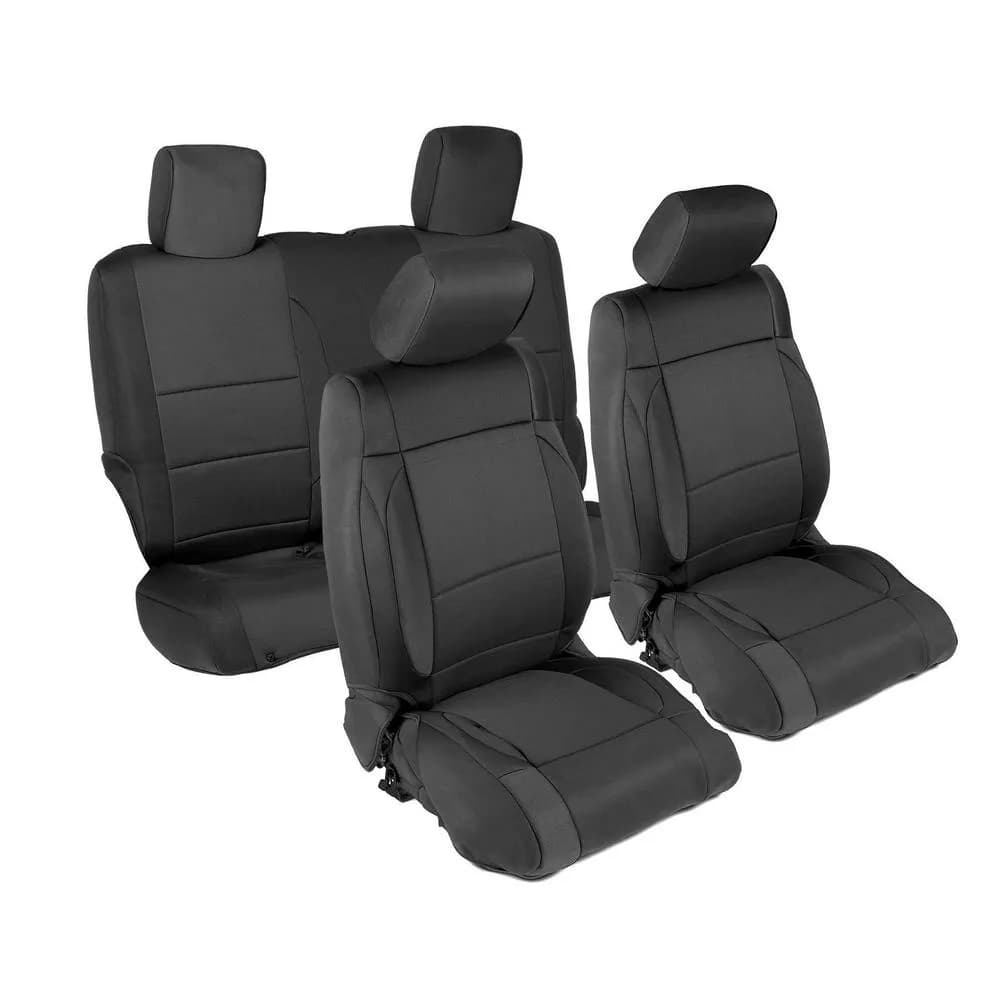 1318 Wrangler 2DR Neoprene Seat Cover Set Front/Rear Black