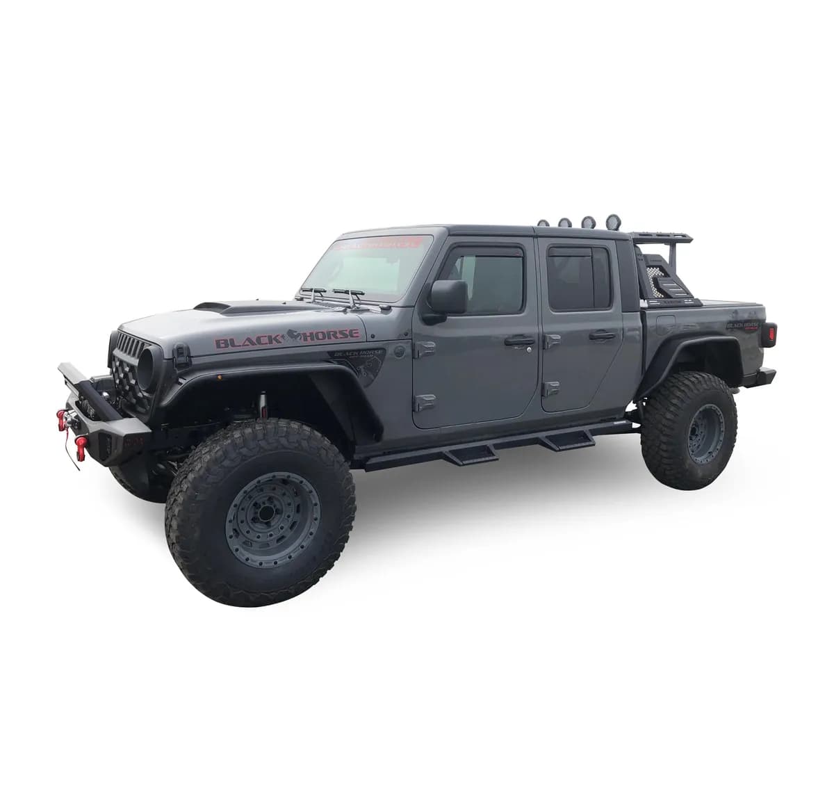 Black Horse Off Road AR2-09BA3-PLFB Armour II Roll Bar W/Basket Kit