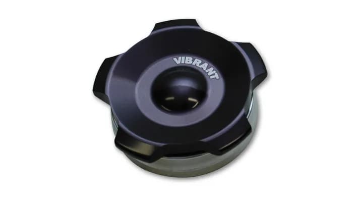 Oil Tank Weld Bung w/Cap; 2 in. Weld Bung OD; Black Anodized; 6061 Billet Aluminum;