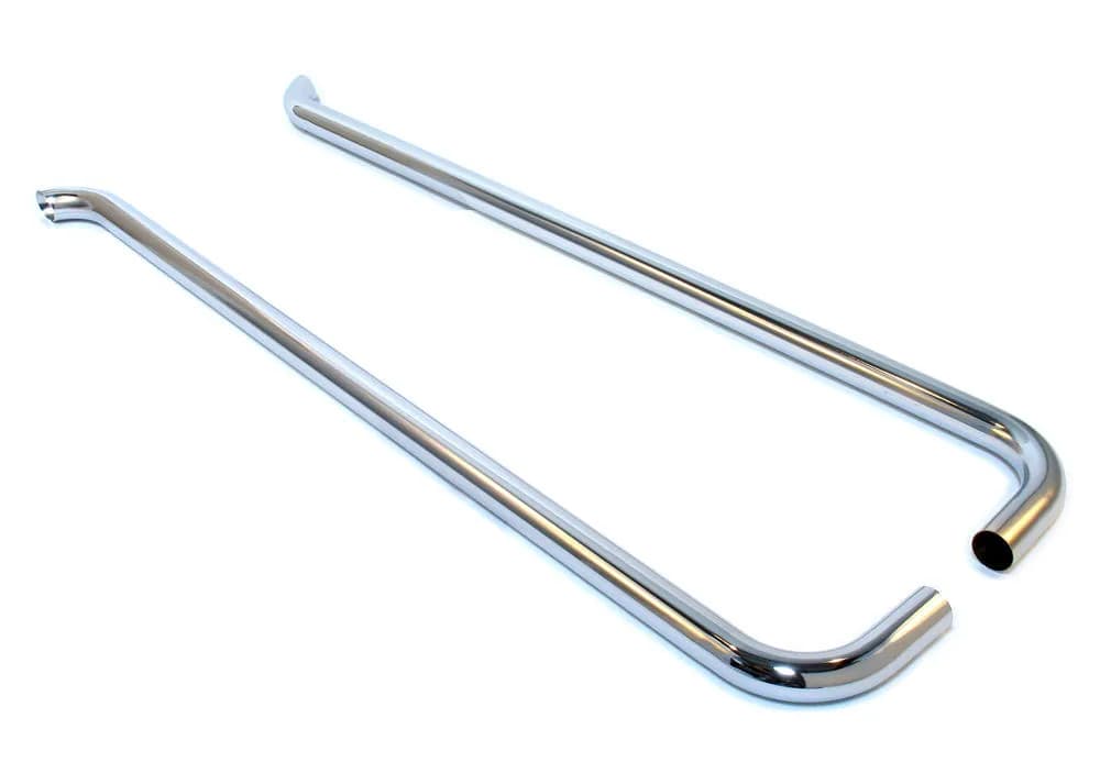 Patriot Exhaust H1260 Low-Line 2"x60" Lake Pipe Slant Style Chrome