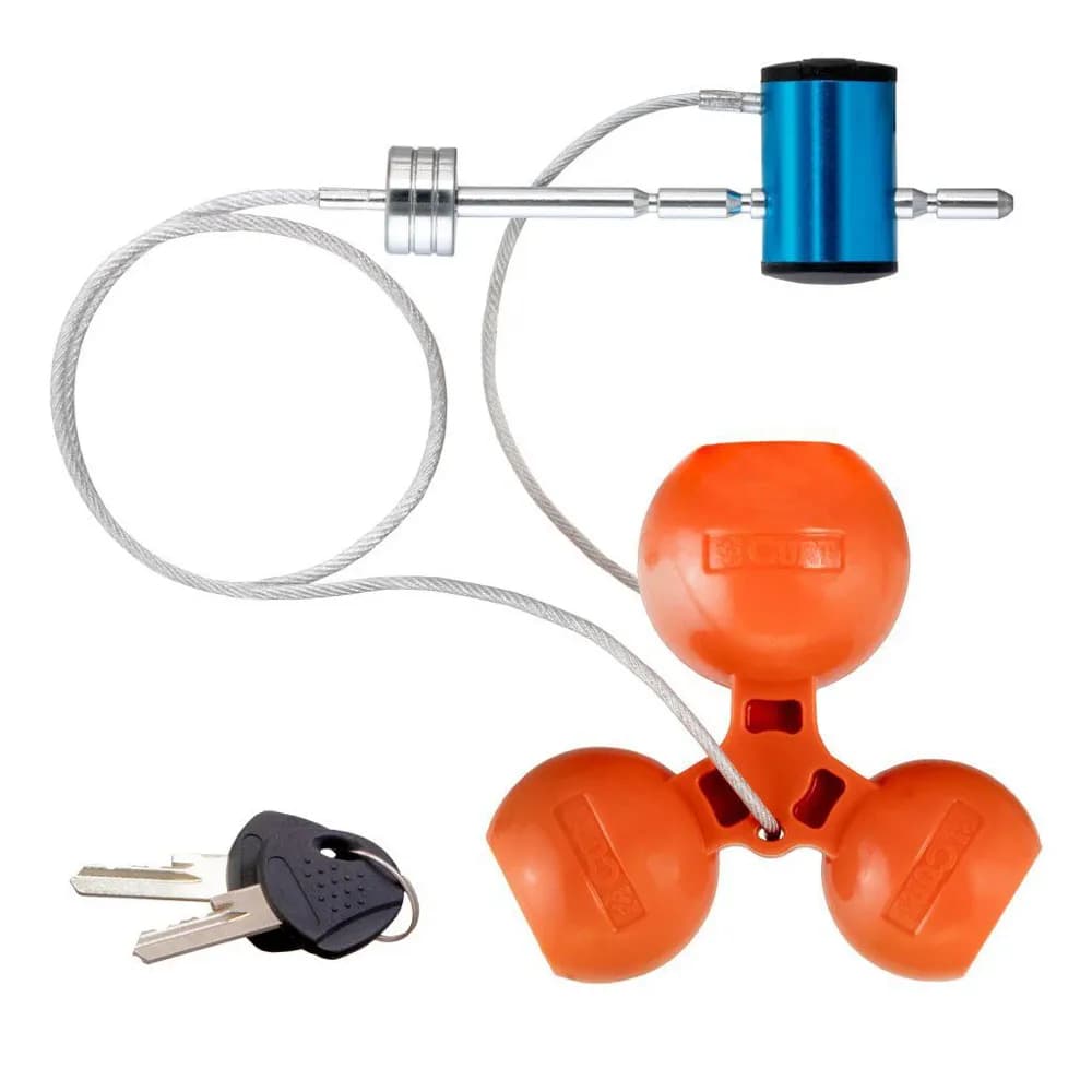 Universal Triball Trailer Coupler Lock Fits 1 7/8in 2in 2 5/16in Balls