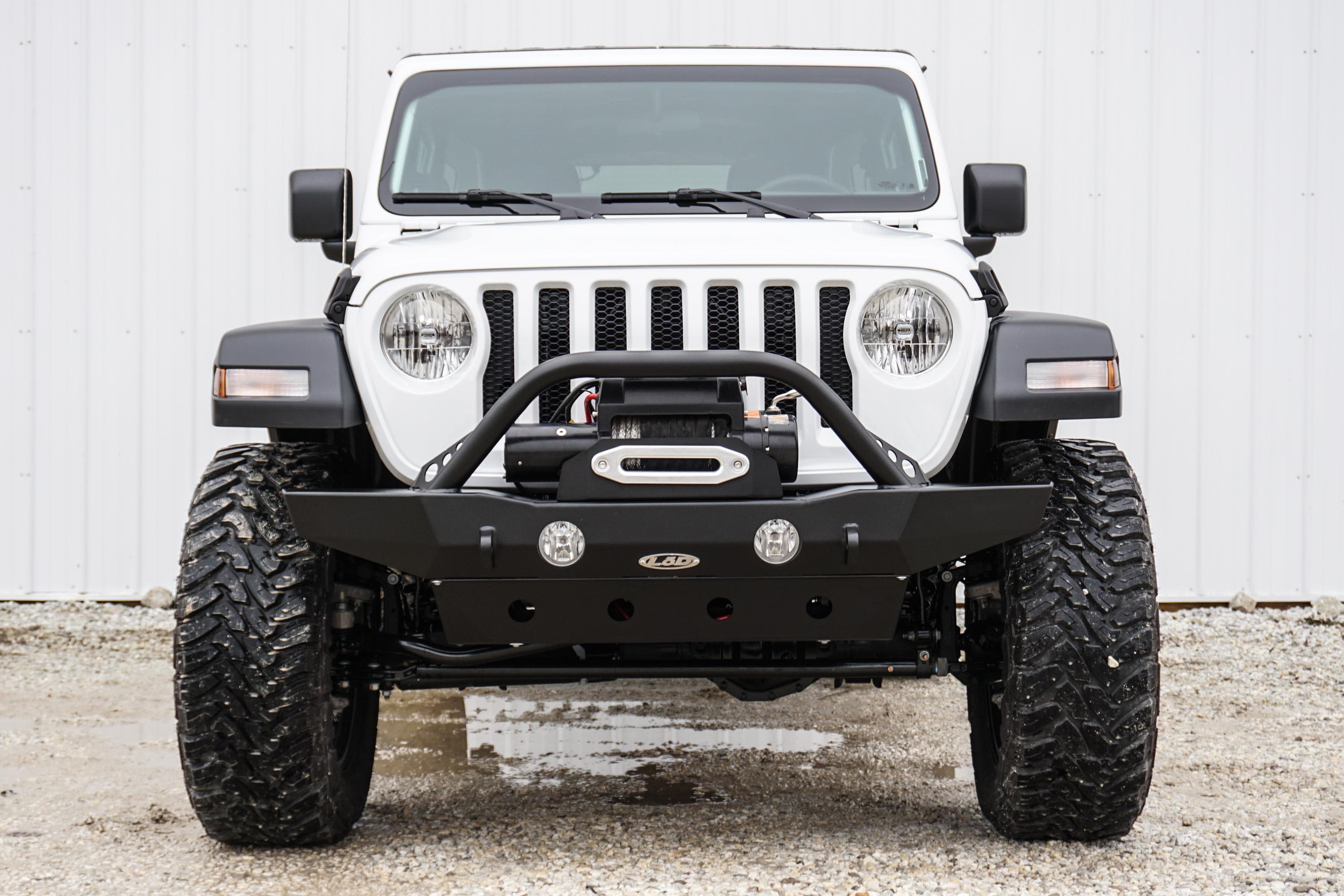 LOD Destroyer Mid-Width Front Bumper w/ Bull Bar, Black Powder Coated - JT/JL product image