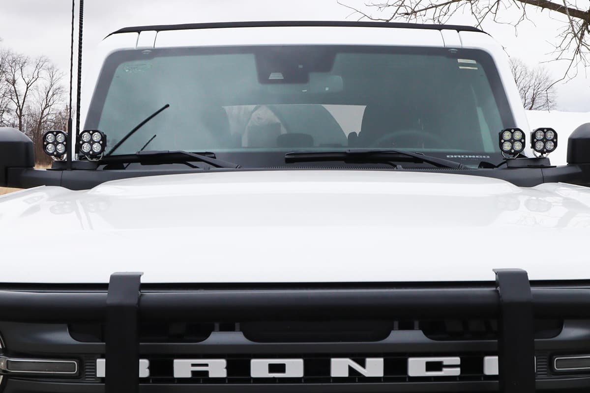 2021+ Bronco Black Ops Double A Pillar Base Light Mount (Black Powder Coated) product image
