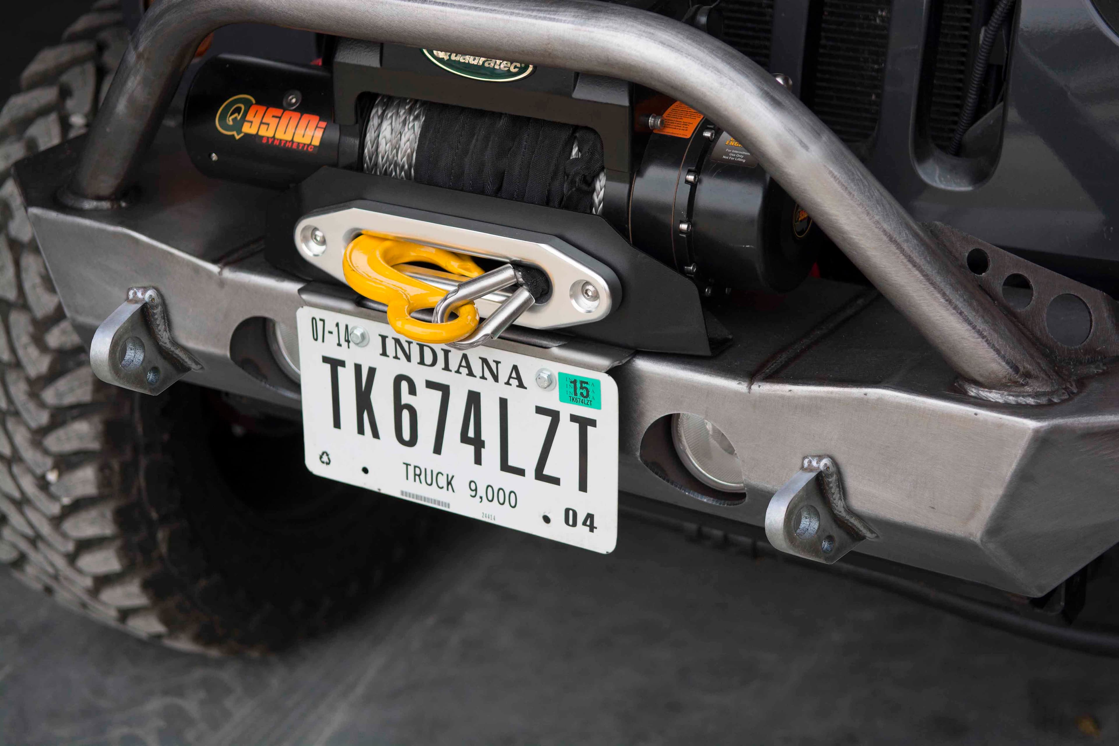 LOD Destroyer Front Bumper License Plate Mount Black Powder Coated - JT/JL/JK product image