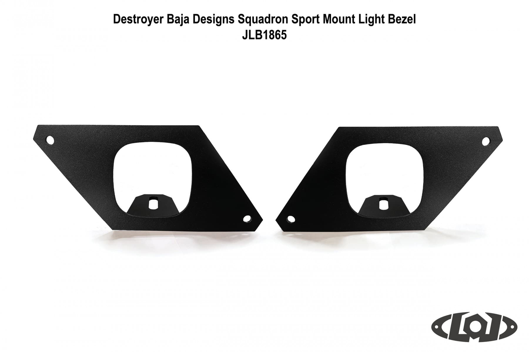 Destroyer Rear Light Bezel, Fits Baja Designs Squadron Lights (Black Powder Coated) product image