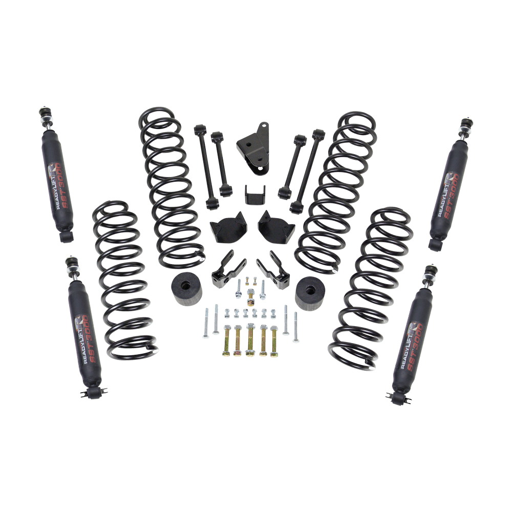 4 Coil Spring Lift Kit With SST3000 Shocks - Jeep JK Wrangler 4WD 2007-2018 product image