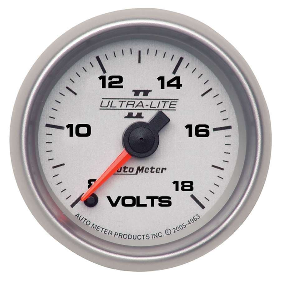 AutoMeter Gauge, Voltmeter, 2 1/16", 18V, Digital Stepper Motor, Ultra-Lite II