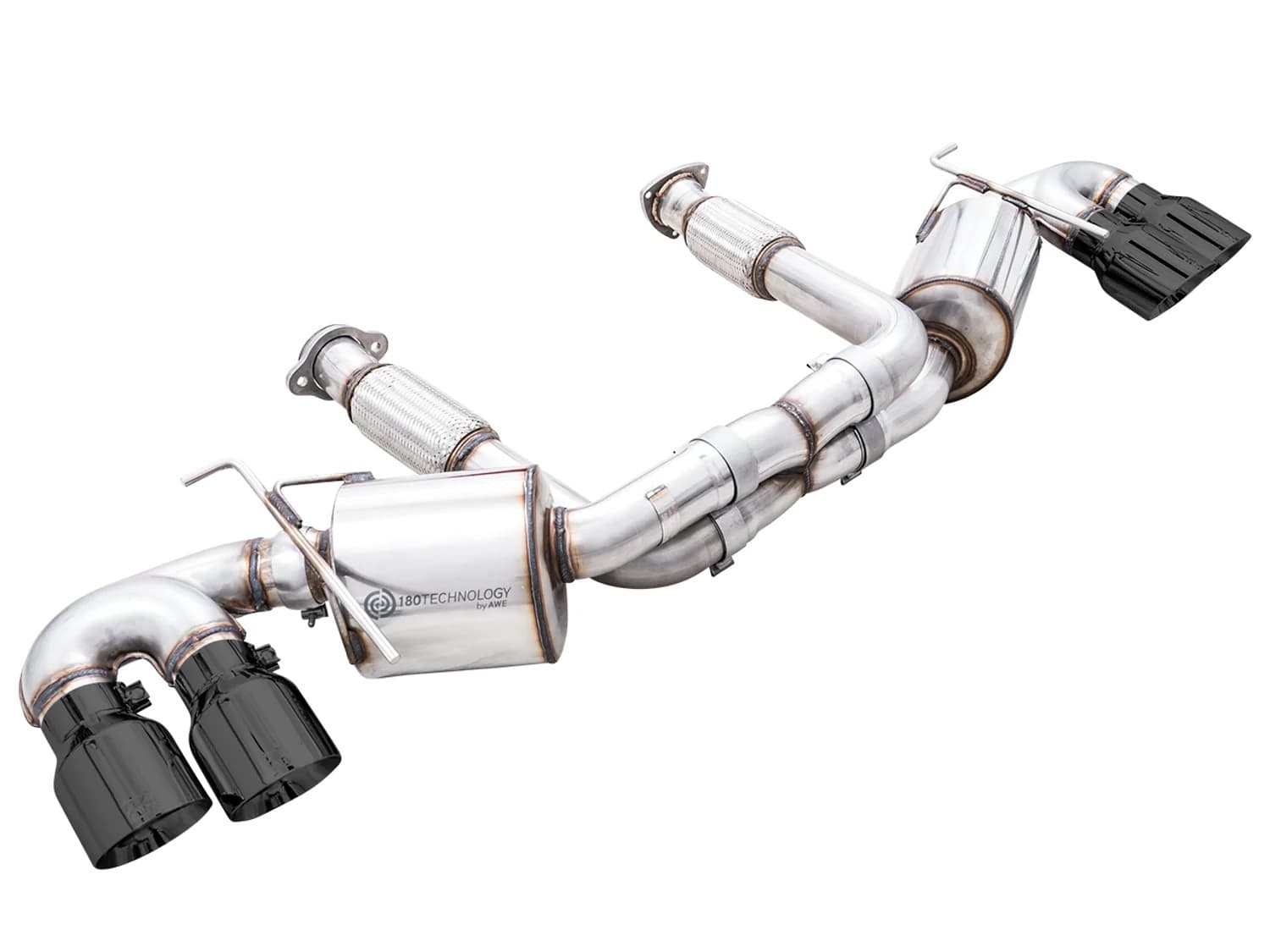 AWE Touring Edition Exhaust for C8 Corvette - Quad Diamond Black Tips product image