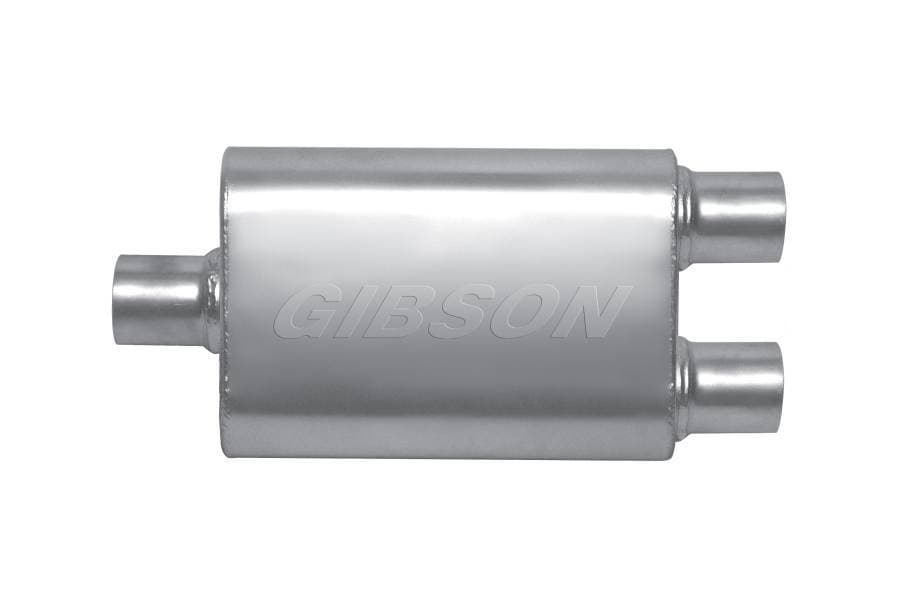 Gibson Performance Exhaust MWA 3.0in Center/2.5in D ual Oval Muffler