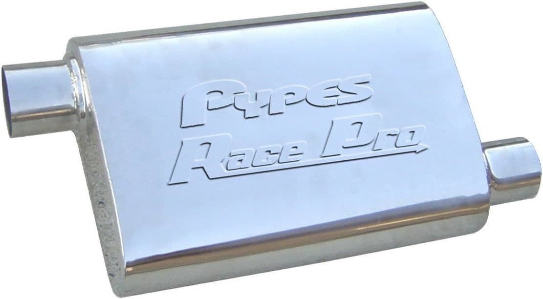Pypes Performance exhaust Race Pro Series Muffler 14 in 3 in Offset/Offset Hardware Not Incl Polished 304 Stainless Steel Pypes Exhaust